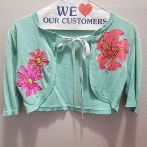 Nanette Lepore Cropped  Shrug with Embellishments